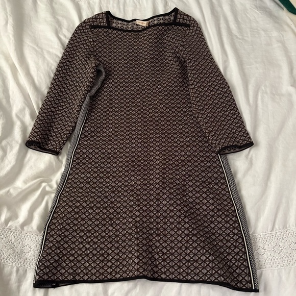 Tory Burch XS Geo Jacquard Knit Dress Sweater long sleeve - Picture 1 of 11